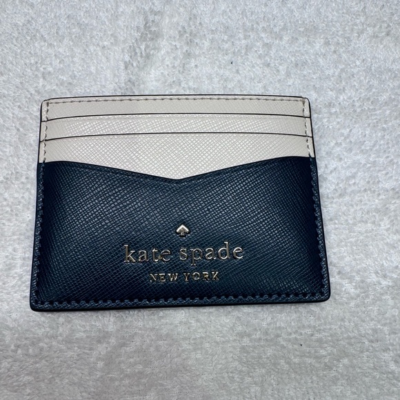 kate spade Accessories - Kate Spade Dark Navy and Cream Card Holder NWOT
